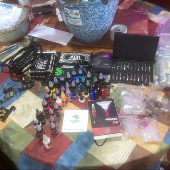 TATTOO SUPPLY LOT* MOTHERS INK COLOR SET* DRAGON HAWK & MORE! PLEASE READ DESC! - Picture 10 of 16
